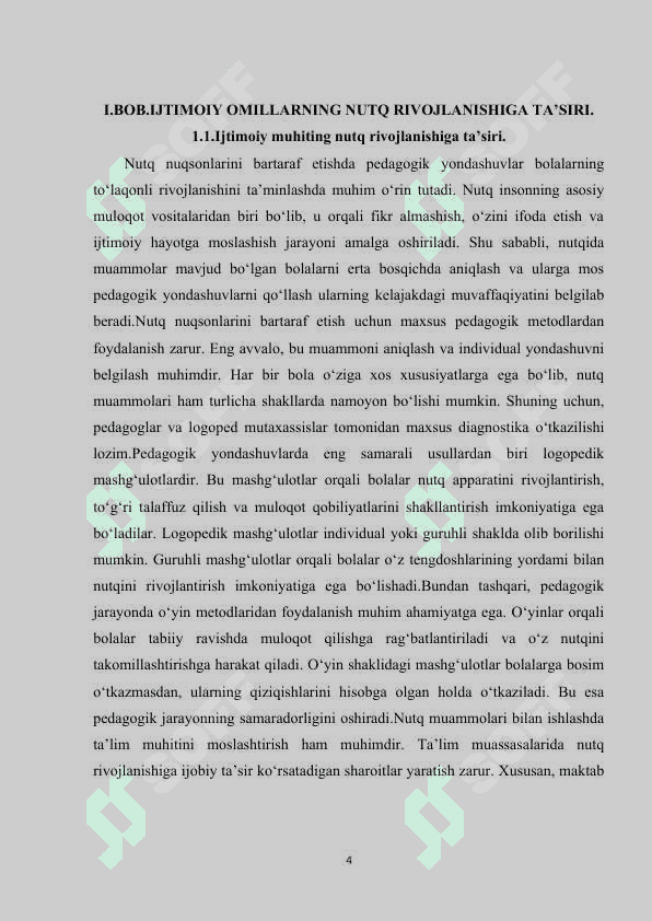 Nutq buzilishlari paydo bo‘lishida ijtimoiy omillarning ro‘li 4