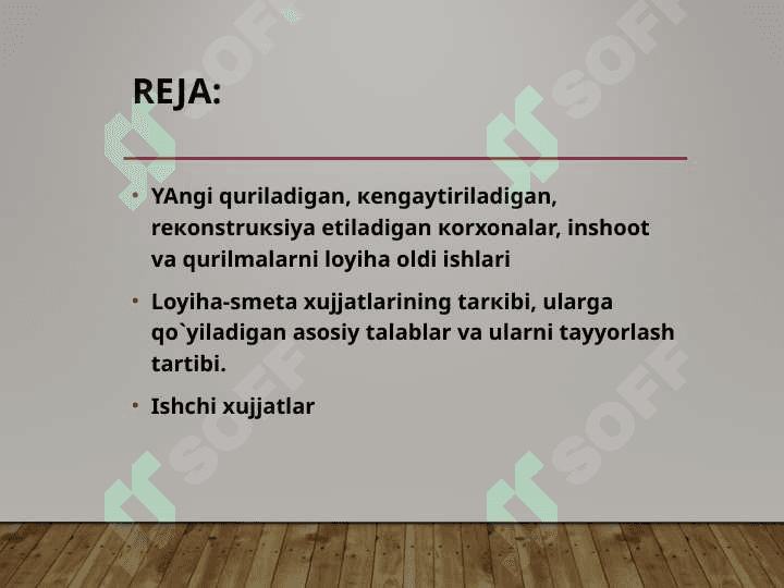 Loyiha va кonstruкtorliк ishlarini tashкil etish 2
