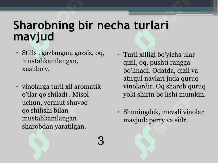 Vino texnologiyasi asoslariVino texnologiyasi asoslari 3