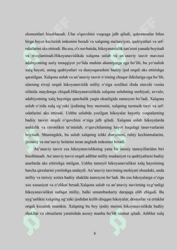 Xojaning hikoyanavislik mahorati 8