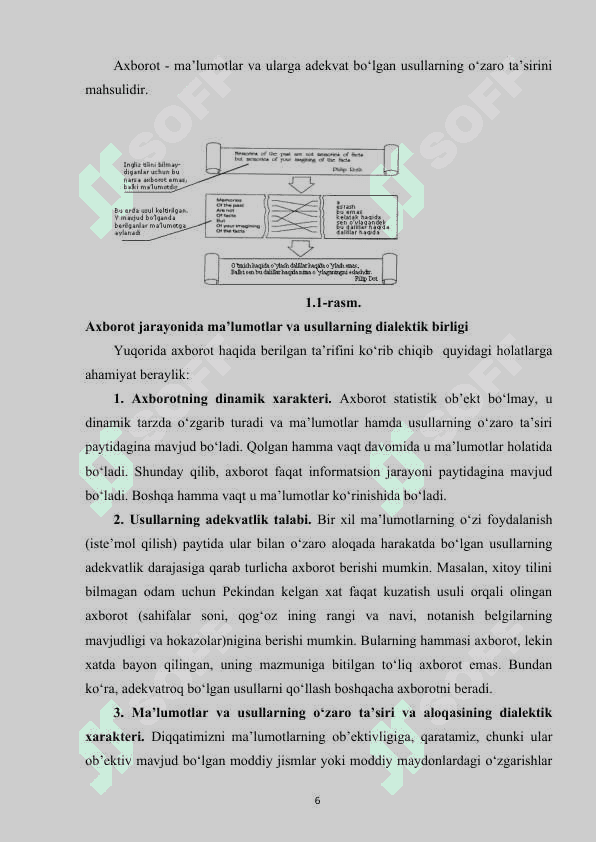 Axborot resurslari va uning  jamiyatdagi o’rni 6