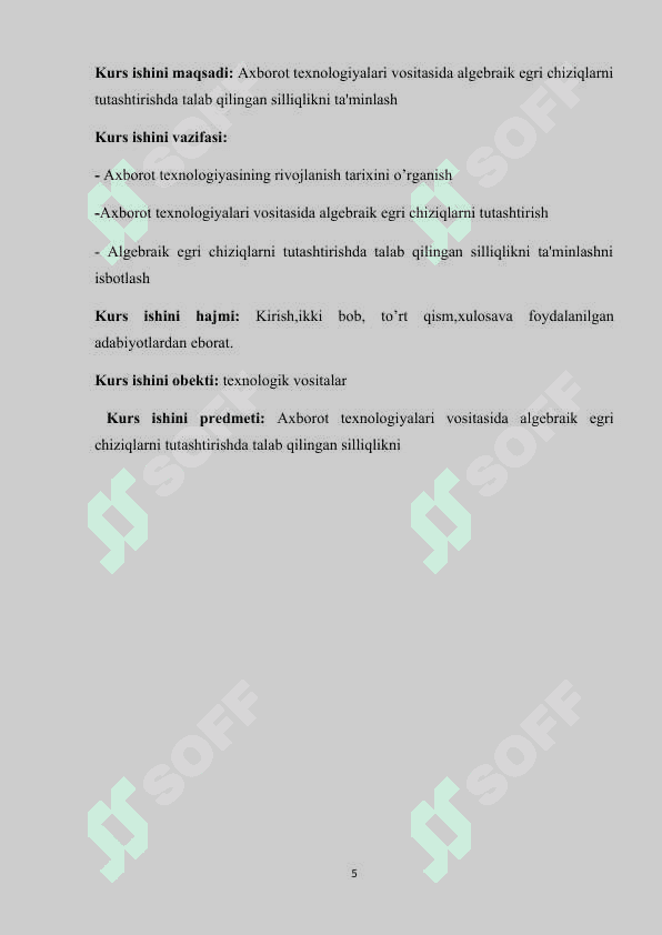 Axborot texnologiyalari vositasida sirni fazoda turli holatda joylashgan tekis va fazoviy chiziqlar orqali o’tkazish 5