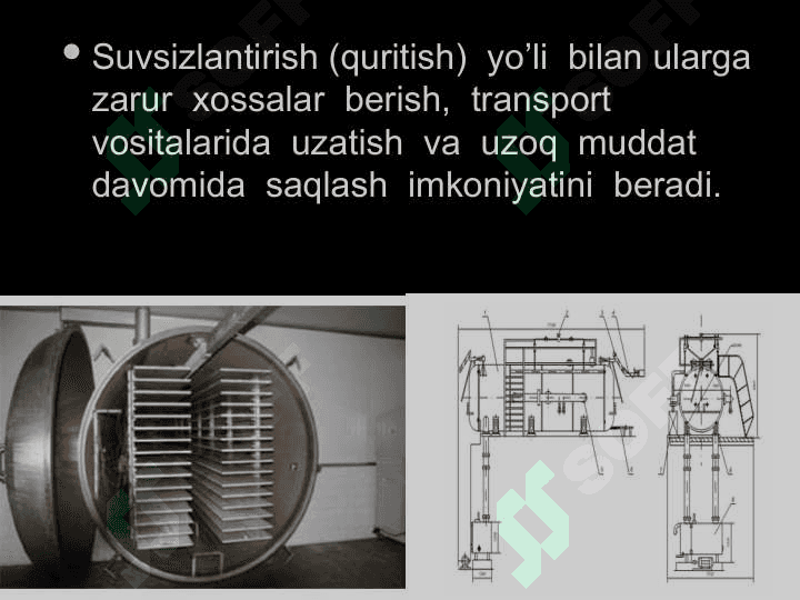 Quritish jarayoni texnologik modellashtirish 2