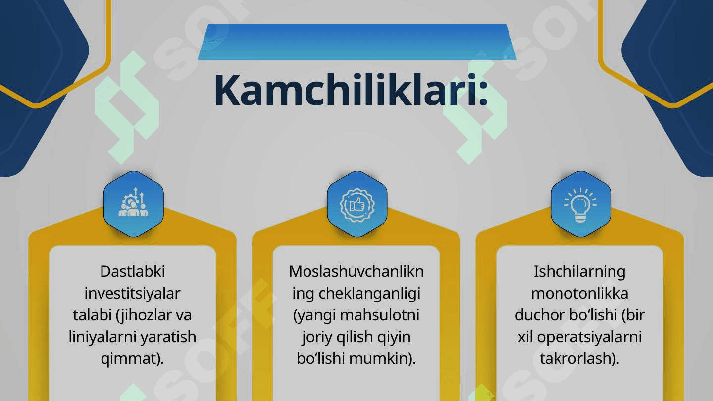 ASOSIY ISHLAB CHIQARISHNI TASHKIL ETISHNING OQIMLI USULI 6
