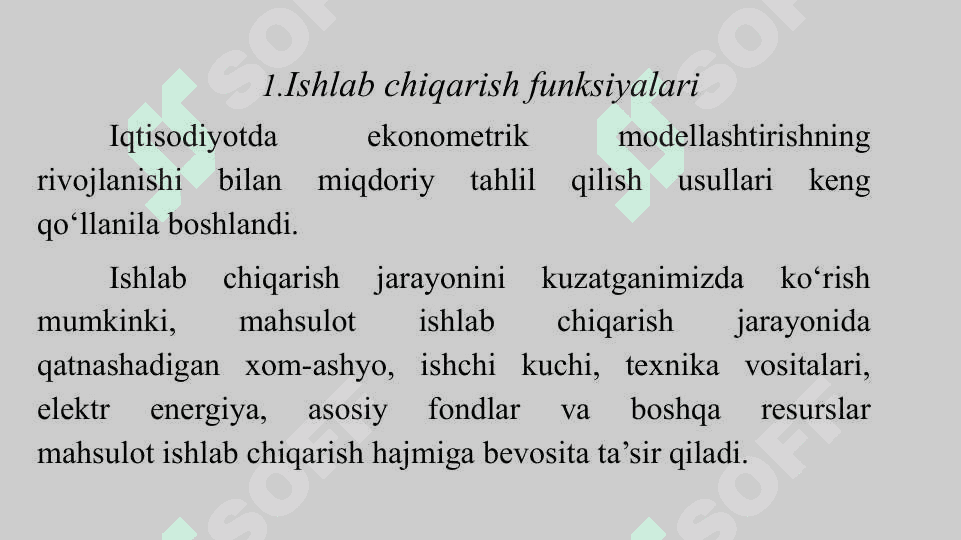 Ishlab chiqarish omillarining turlari 3