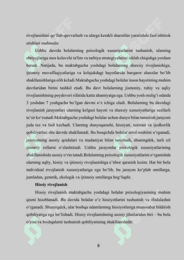 Maktabgacha yoshdagi bolalarga huquqiy tarbiya berishning shakl va yo'llari 8