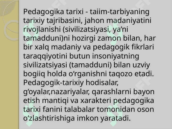 Pedagogikaning rivojlanish tarixi 4