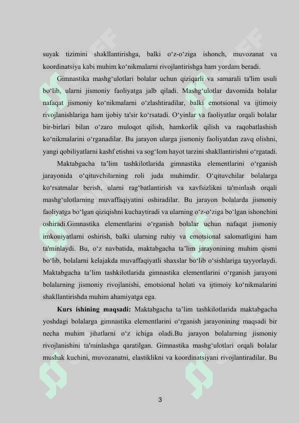 Maktabgacha taʼlim tashkilotlarida maktabgacha yoshdagi bolalarga gimnastika elementlarini oʻrgatish 3