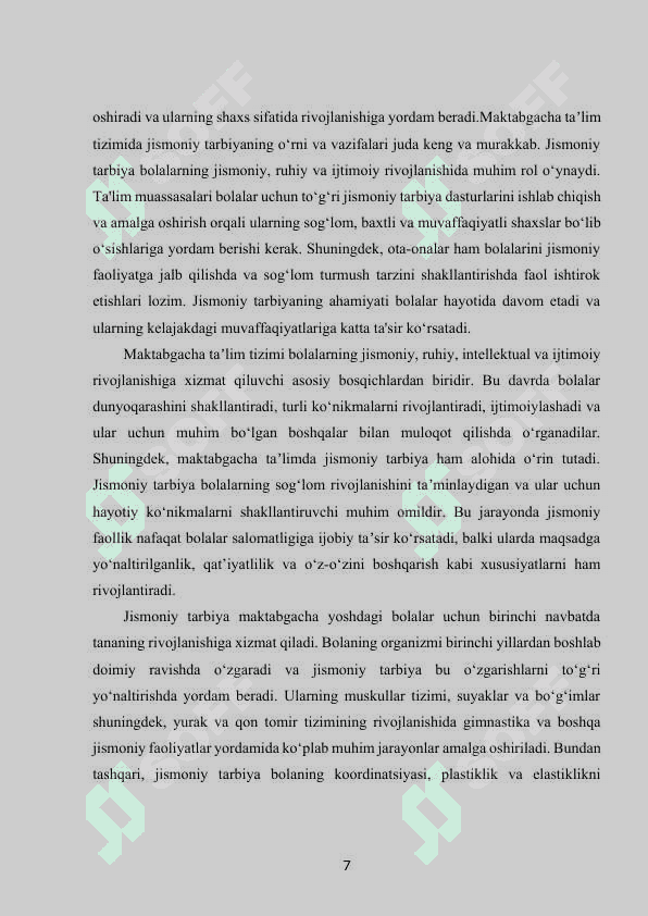 Maktabgacha taʼlim tashkilotlarida maktabgacha yoshdagi bolalarga gimnastika elementlarini oʻrgatish 7