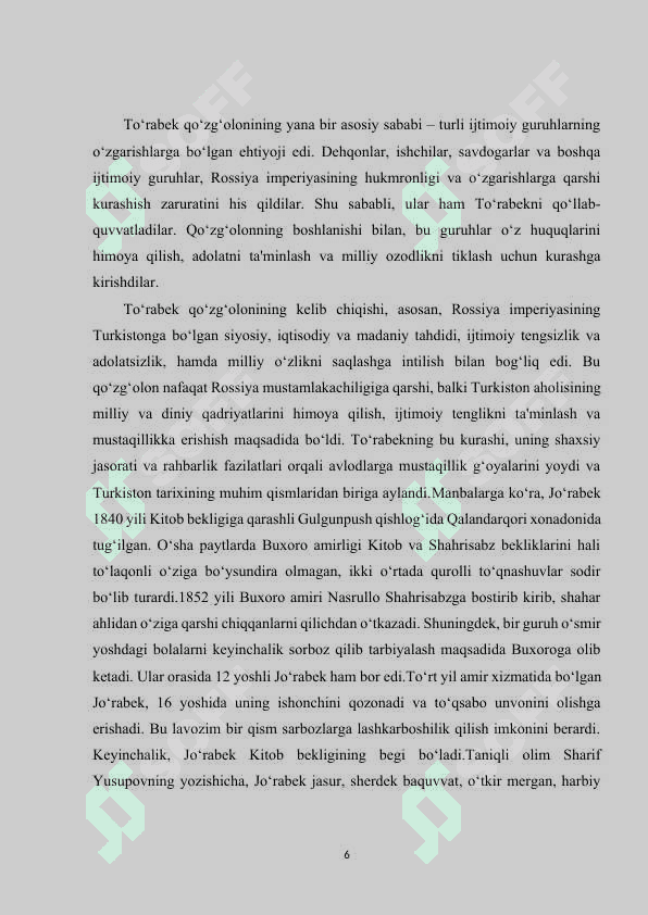 Turkiston mustaqilligi uchun kurash To‘rabek va Bobobek qo‘zg‘oloni 6