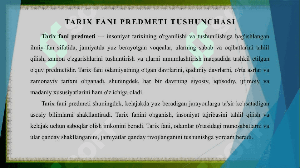 Tarix fani predmeti 3