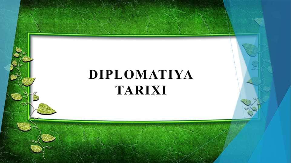 Diplomatiya tarixi