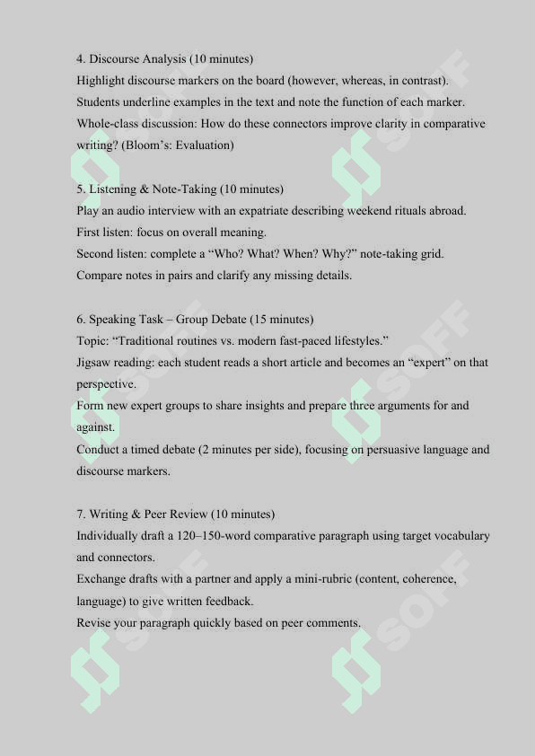 Cultural Perspectives on Daily Routines 2