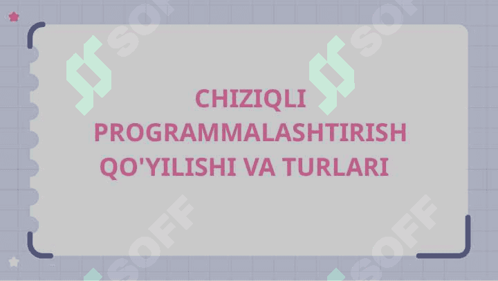 CHIZIQLI PROGRAMMALASHTIRISH QO'YILISHI VA TURLARI 2