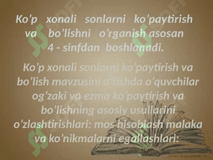 KO’P ХОNALI SОNLARNI KO’PAYTIRISH VA BO’LISH. 3