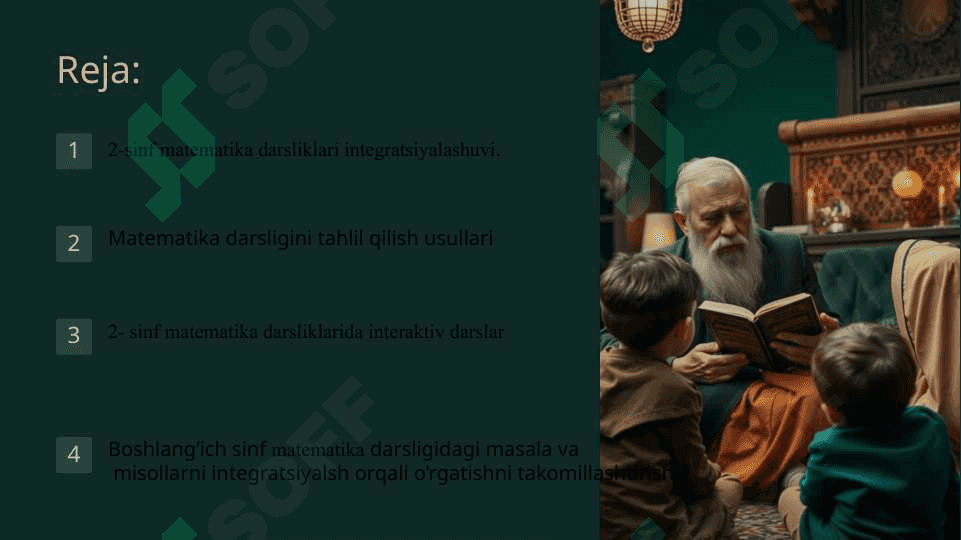 Mavzu:Boshlang‘ich sinflarda matematikadan integrativ oqitish samaradorligini oshirish omil sifatida 2