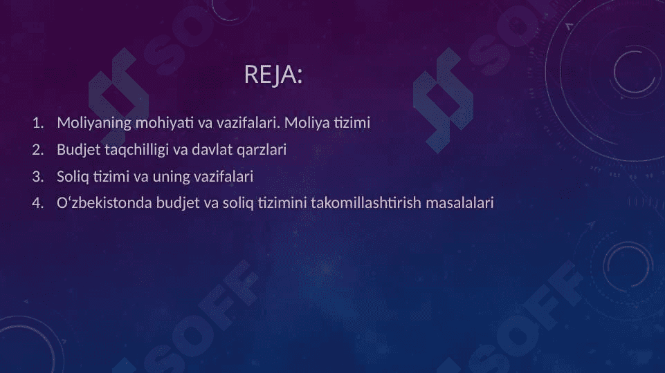 MOLIYA TIZIMI VA MOLIYAVIY SIYOSAT 3