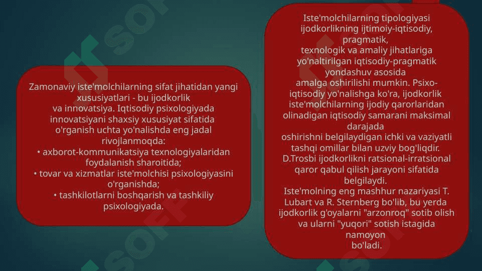 Iste'molchilarning kreativligi va innovatsiyalari 2