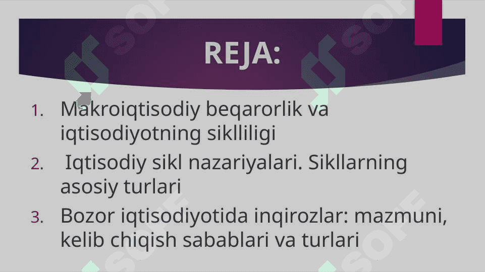 IQSODYOTNING SIKLLIGI MAKROIQTISODIY BEQARORLIK 2