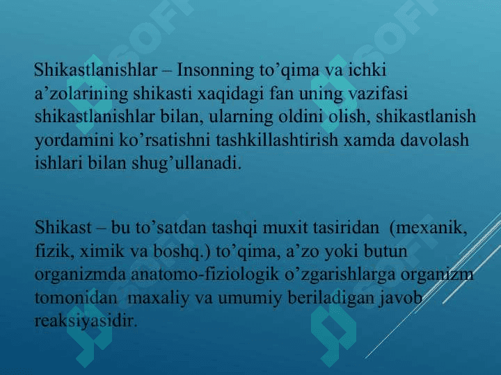 To’qimalar yopiq shikastlari 2