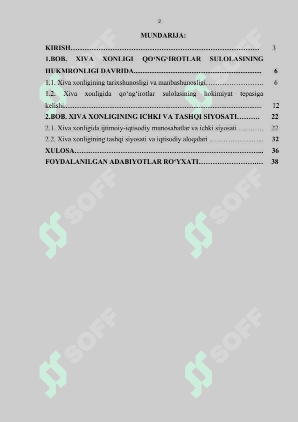 Xiva xonligining tashkil topish va siyosiy tarixi 2