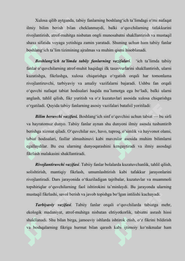 Boshlang‘ich ta’limda tabiiy fanlar sohasidagi tadqiqot metodlari 7