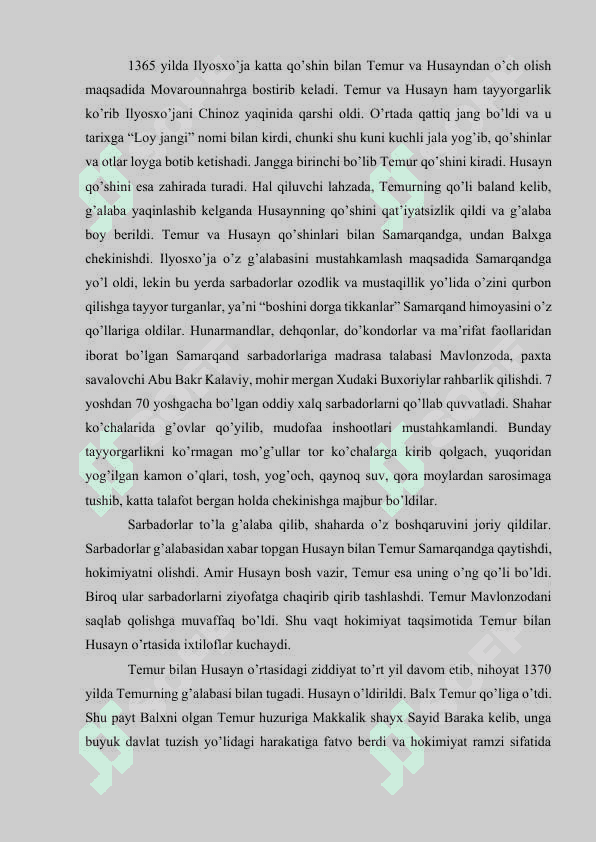 Amir Temur va Temuriylar davrida ijtimoiy-iqtisodiy, siyosiy va madaniy hayot 5