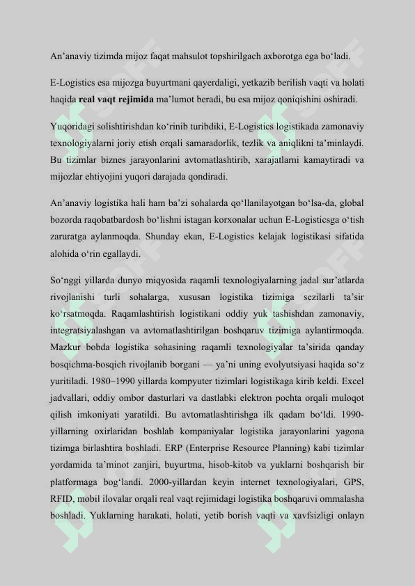 Introduction to E-Logistics 6