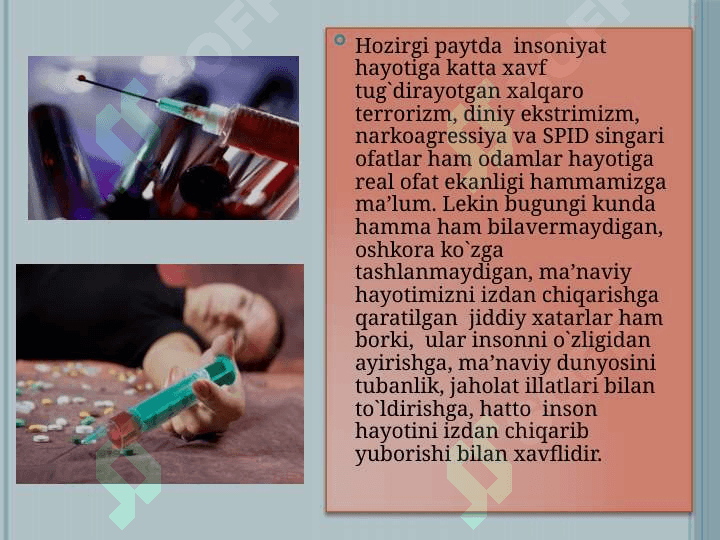 G‘oyaviy tahdidlarning yo‘nalishlari2 5