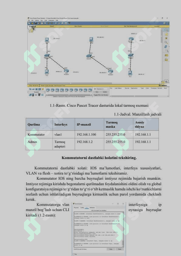 TARMOQ QURILMALARIDA DASTLABKI XAVFSIZLIK SOZLAMALARINI O’RNATISH-TELNET, SSH 3