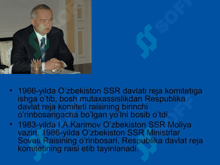 ISLOM KARIMOV – O’ZBEKISTON RESPUBLIKASINING BIRINCHI PREZIDENTI 5