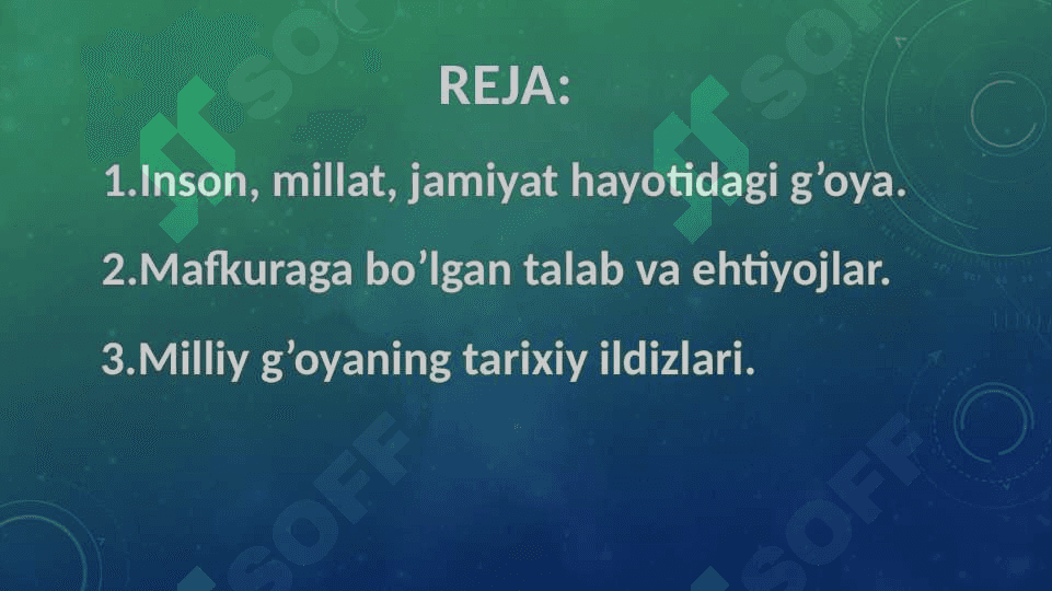 MILLIY G’OYANING SHAKLLANISH TARIXI, 2