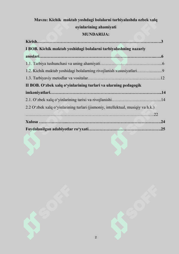 Kichik  maktab yoshdagi bolalarni tarbiyalashda ozbek xalq oyinlarining ahamiyati. 2
