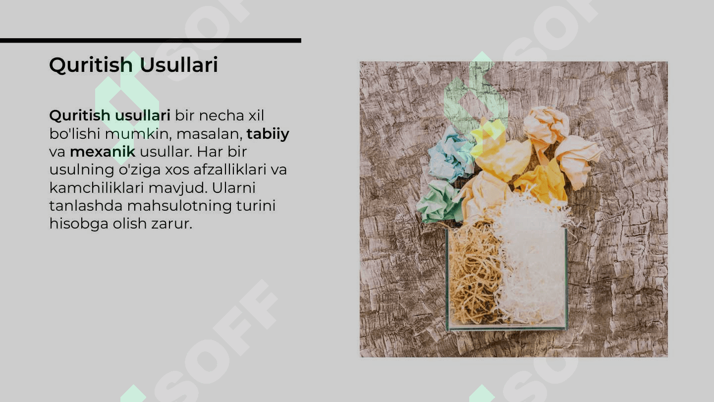 Makaron mahsulotlarini quritish usullari va rejimlari 4