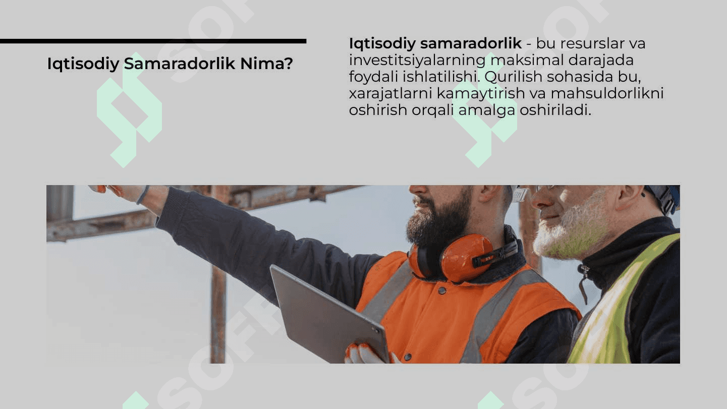 Qurilish iqtisodiy samaradorligining ko'rsatkichlari 3