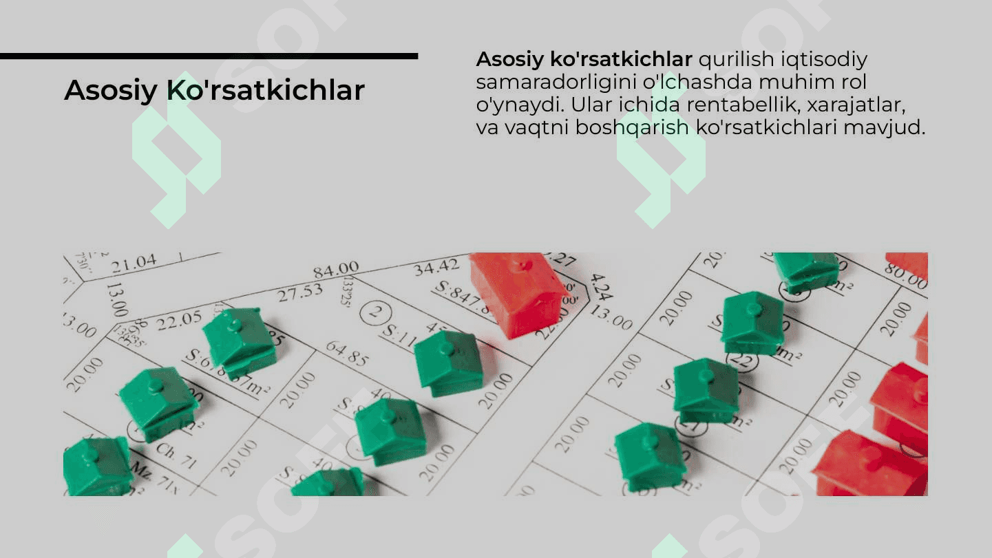 Qurilish iqtisodiy samaradorligining ko'rsatkichlari 4