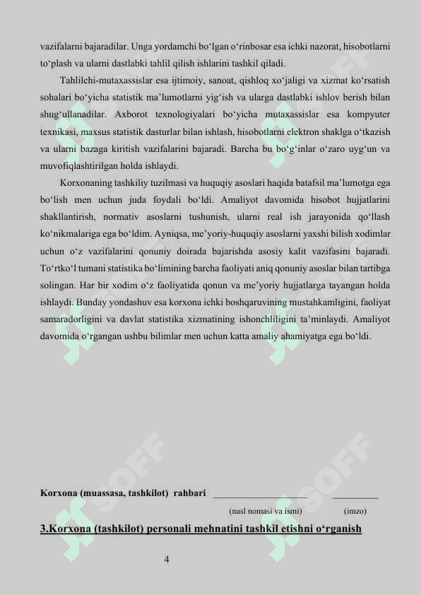 statistika  MALAKAVIY AMALIYOT (BITIRUV OLDI)  Qoraqalpog‘iston Respublikasi To‘rtko‘l tumani statistika bo‘limi 7