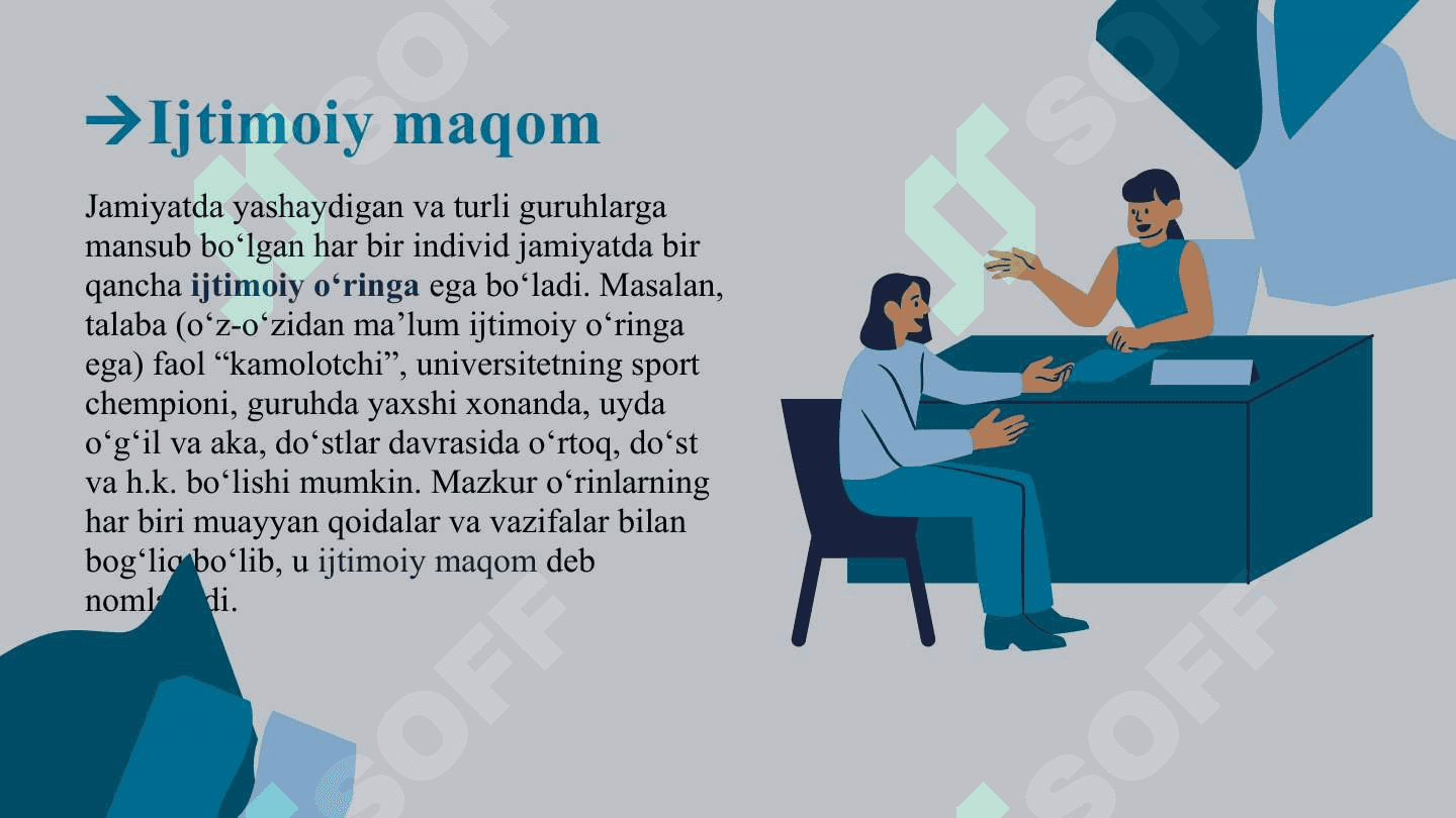 Ijtimoiy rol va lisoniy ijtimoiylashuv 8
