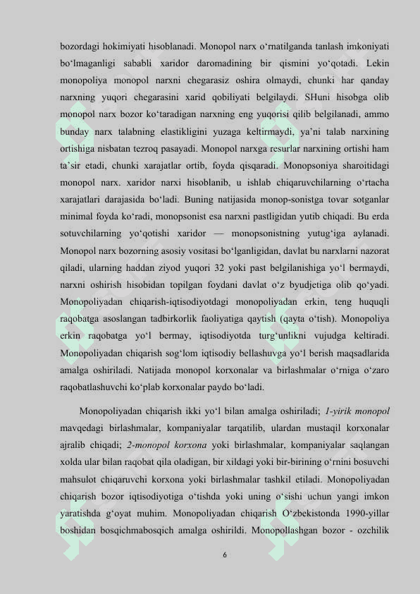 Monopoliya, uning turlari va xususiyatlari 6