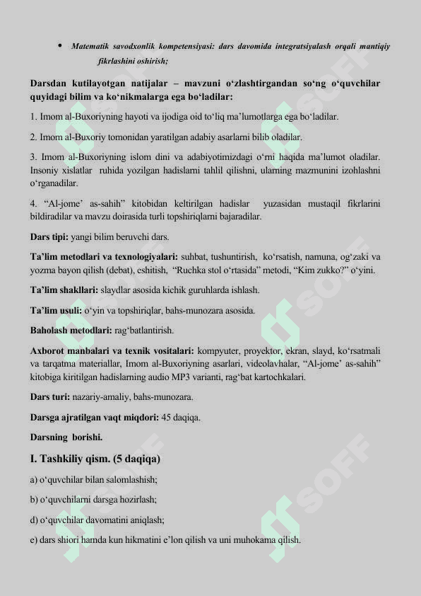 Adabiyot fanidan ochiq dars 3