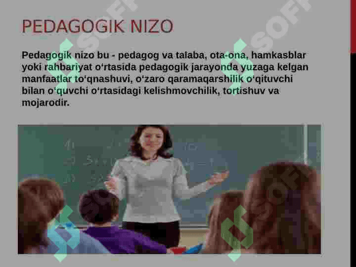 O’qituvchi kasbiy faoliyatida pedagogic nizolar va ziddiyatlar 4