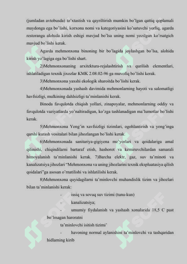 Меhmonxonalarning turizm sohasidagi o’rni 5