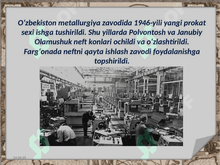 1945-1990 yillarda O’zbekistonning ijtimoiy, iqtisodiy, siyosiy va ma’naviy hayoti 6