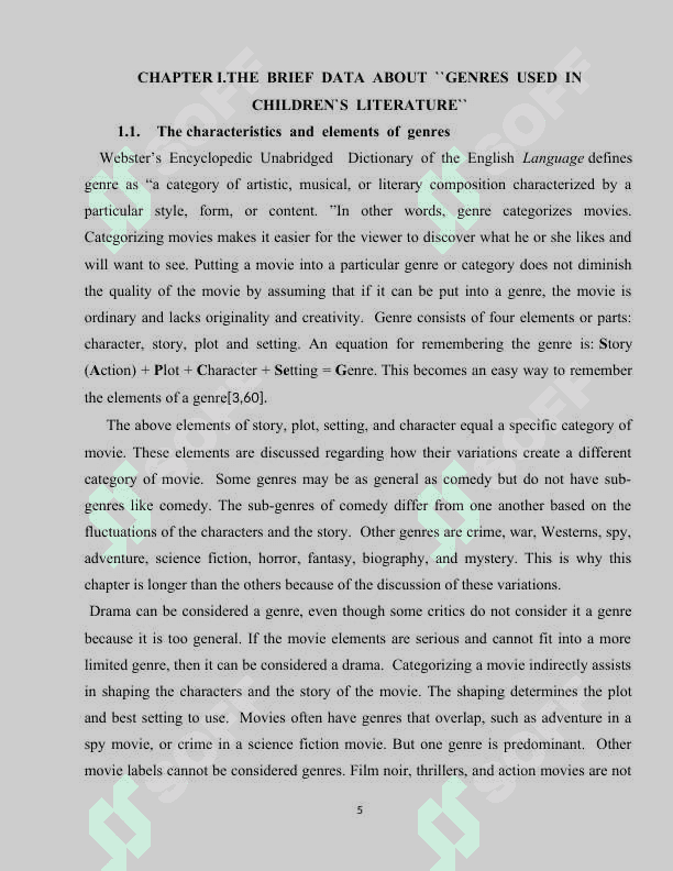 Genres  used  in  children`s  literature 5