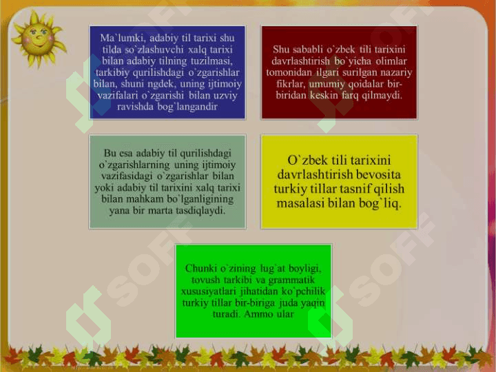 O’zbek tili tarixini davrlashtirish xususida o’zbek tilshunoslari dunyoqarashi 3
