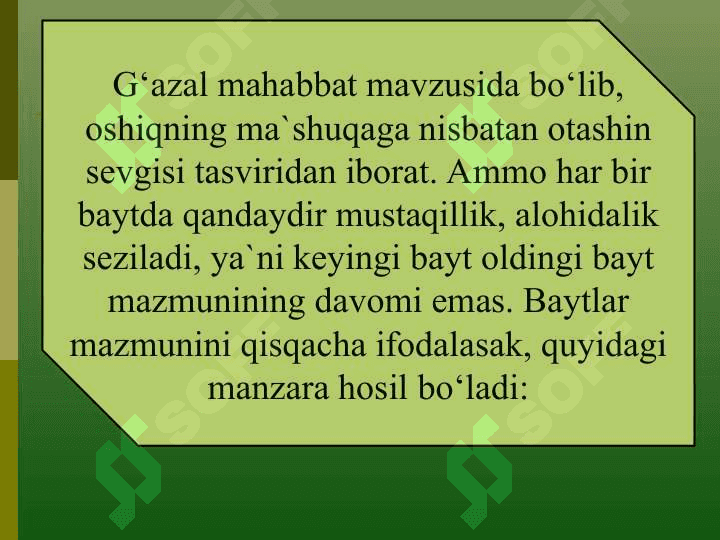G‘AZAL  JANRI  TAHLILI 2