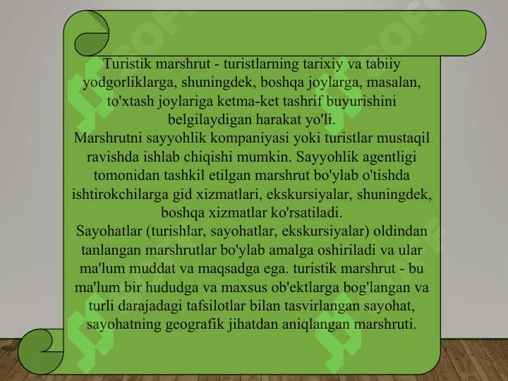 Turizm marshrutlarini targ’ib  qilish 5