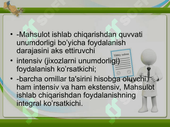 Sаnоаt kоrхоnаlаridа mаhsulоt ishlаb chiqаrishni оshirish vа nоmеnklаturаsini kеngаytirish muаmmоlаri 4