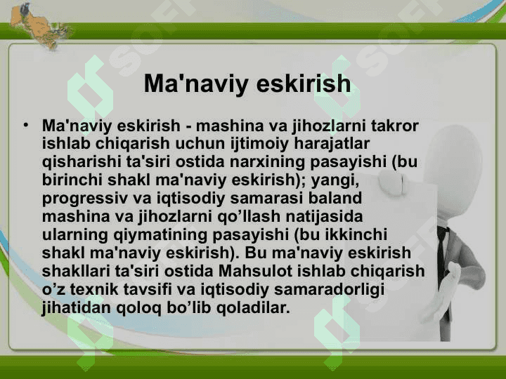 Sаnоаt kоrхоnаlаridа mаhsulоt ishlаb chiqаrishni оshirish vа nоmеnklаturаsini kеngаytirish muаmmоlаri 7
