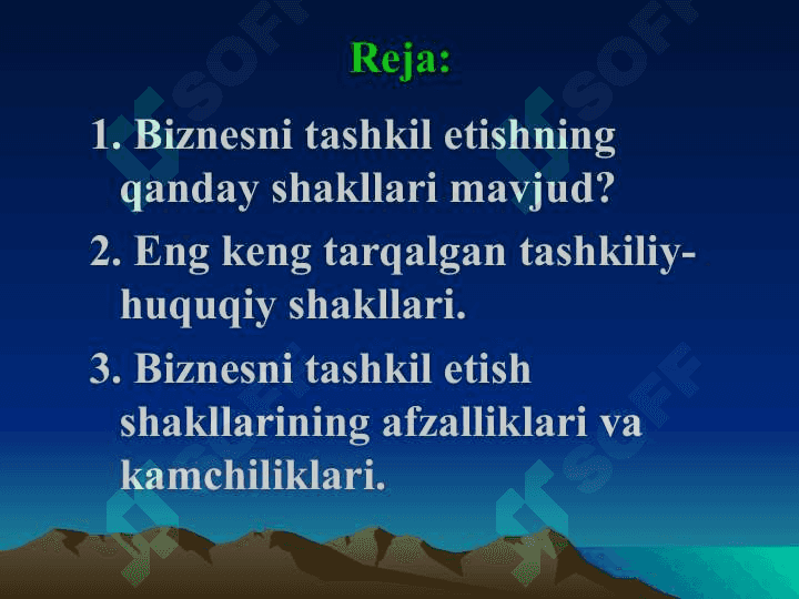 BIZNESNI TASHKIL ETISH TARTIBI 2